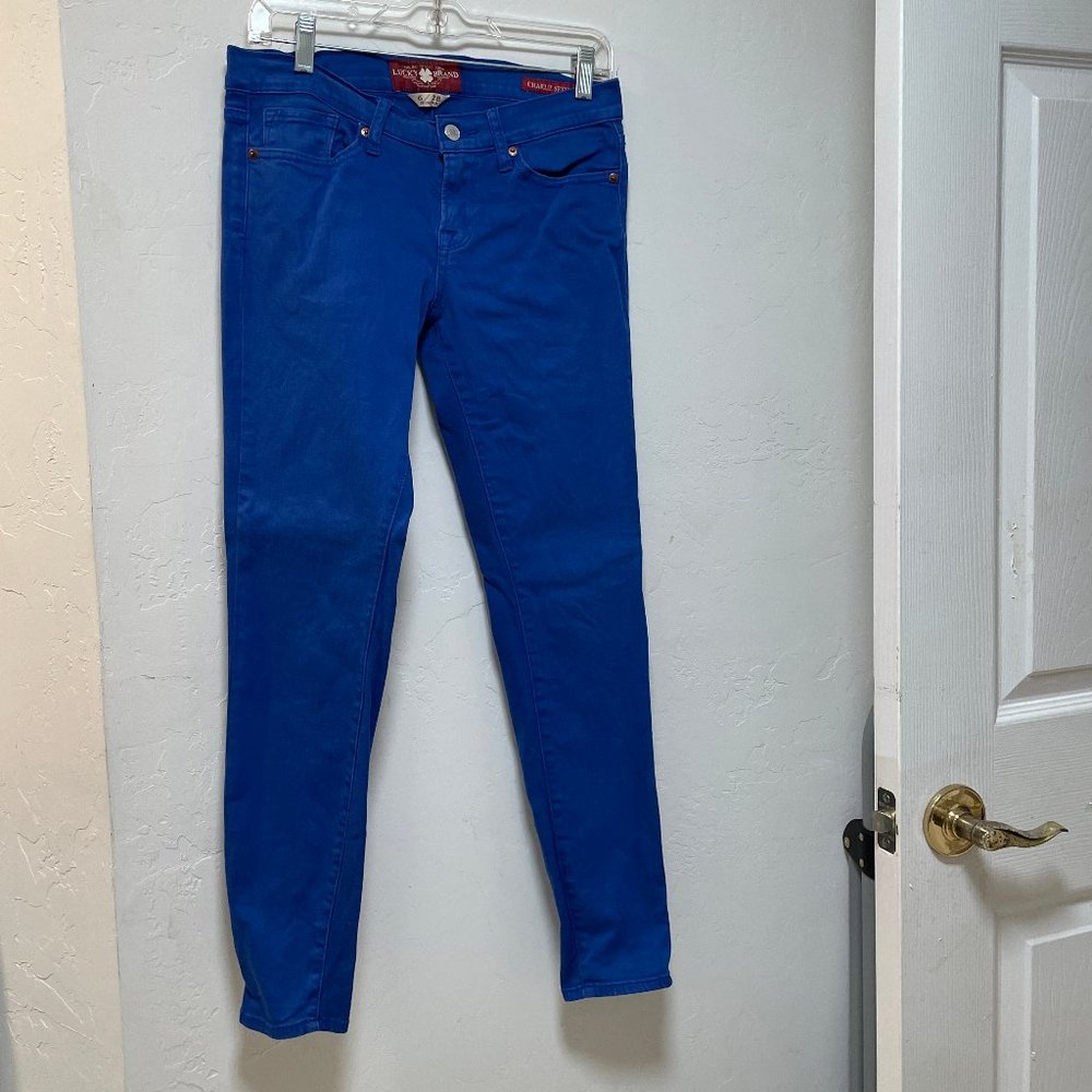 Royal Blue Charlie Skinny Jeans Lucky Brand